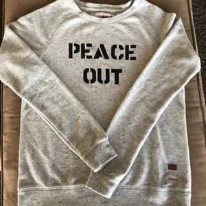Peace Love World crew neck sweatshirt. XS/S